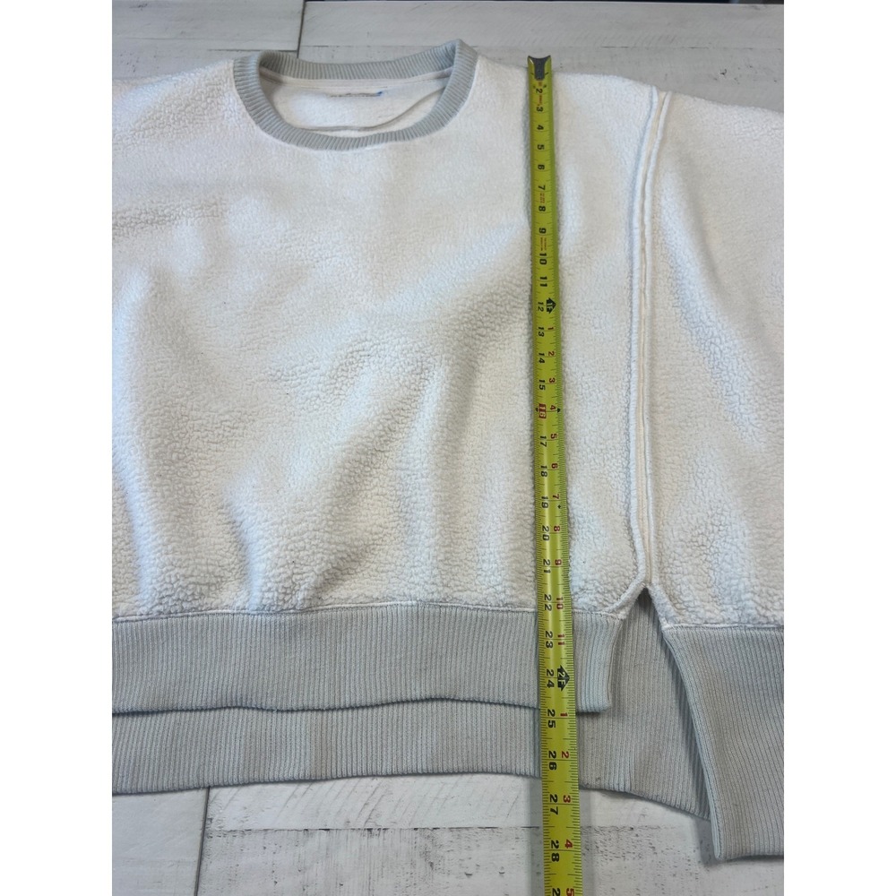 Free People We The Free Cozy Camden Sherpa Sweatshirt Vanilla oversized M - Picture 6 of 7